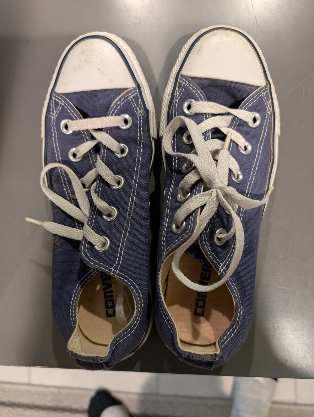 Converse Women's Navy and White Low-Top Sneakers